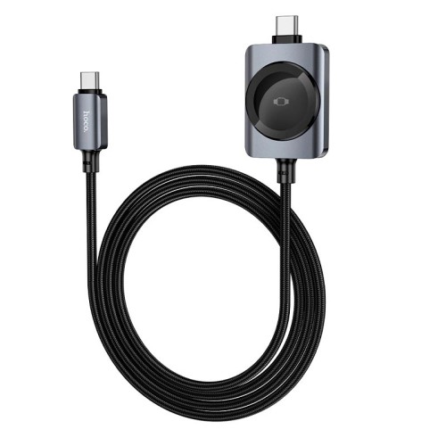Зарядка Qi HOCO PD100W+iWatch 2-in-1 charging cable CW66 black