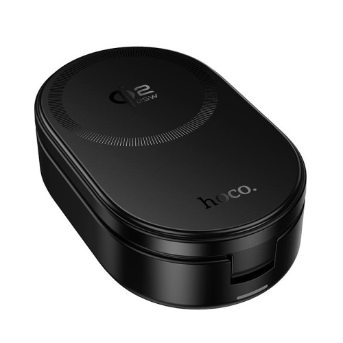 Зарядка Qi2 HOCO Pole 3-in-1 magnetic wireless fast charger CQ23 |25W| black