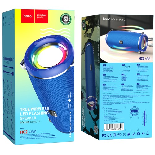 Акустика HOCO Xpress sports BT speaker LED IPX5 HC2 |BT, TWS, AUX, FM, TF, USB| dark green