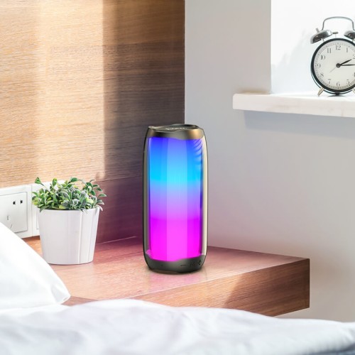Акустика HOCO Pulsating colorful luminous HC8 |4Hours, BT5.0, TWS, 360° Sound, AUX, FM, TF, USB| red