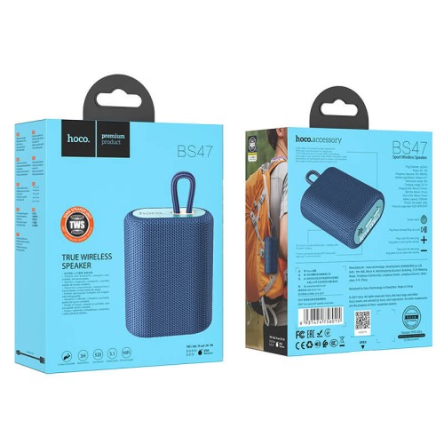 Акустика HOCO Uno sports BT speaker IPX5 BS47 |BT5.1, TWS, TF, FM, 3H| red