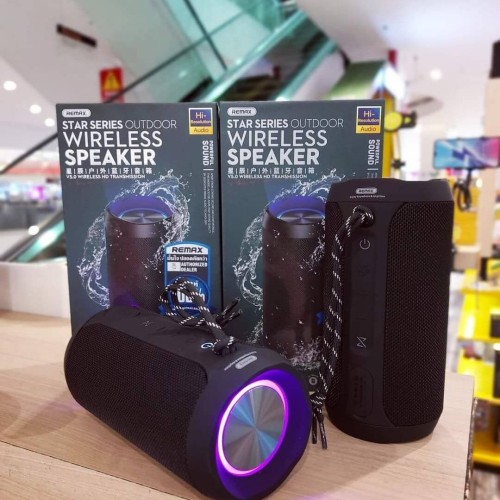 Акустика REMAX Star Series RGB Outdoor Wireless Speaker RB-M28 PRO IPX7 |BT5.0,8Wx2, TWS, AUX/TF, DSP, 8h| black