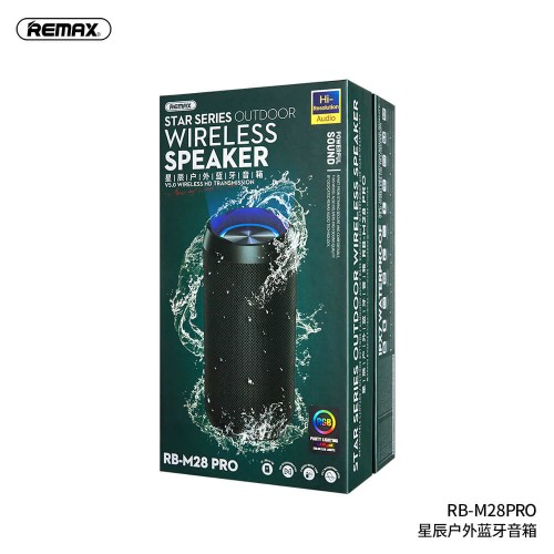 Акустика REMAX Star Series RGB Outdoor Wireless Speaker RB-M28 PRO IPX7 |BT5.0,8Wx2, TWS, AUX/TF, DSP, 8h| green