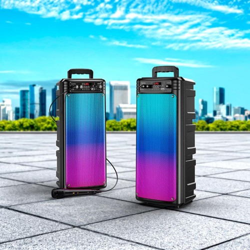 Акустика-караоке HOCO Billowing outdoor BT speaker BS52 |TWS, BT5.0, 10Wx2, 3h| black