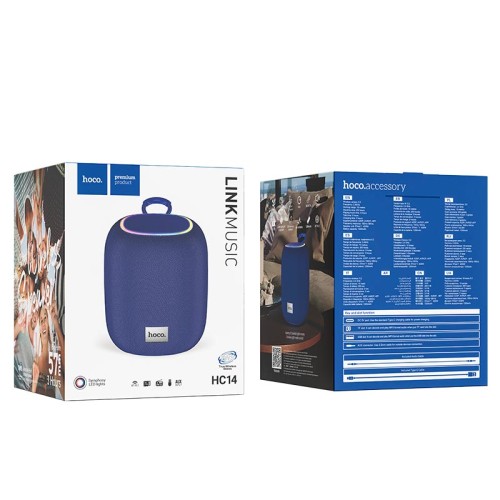 Акустика HOCO Link sports TWS speaker HC14 |BT5.2, AUX/TF/USB/FM, 3h| blue
