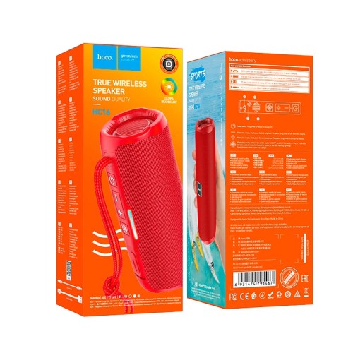 Акустика HOCO HC16 Vocal sports BT speaker IPX4 |BT5.3, AUX/FM/USB/TF| pink