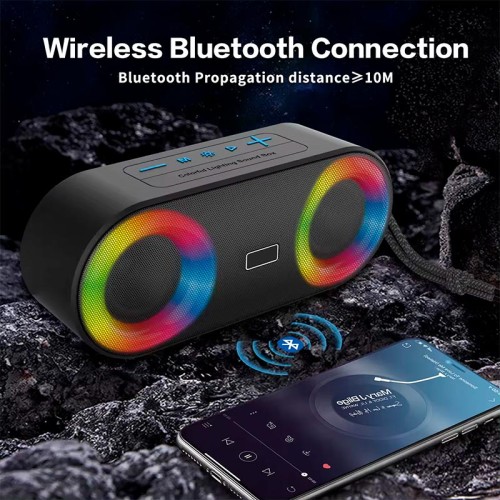 Акустика BKK waterproof BT Speaker K215 |BT5.3, TWS, AUX/TF/USB/FM, 2*5W| black