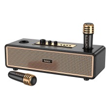 Акустика-караоке HOCO Graceful wireless dual-mic BT speaker BS63 |BT5.4, TWS/USB/AUX/TF, 25W| Milky white