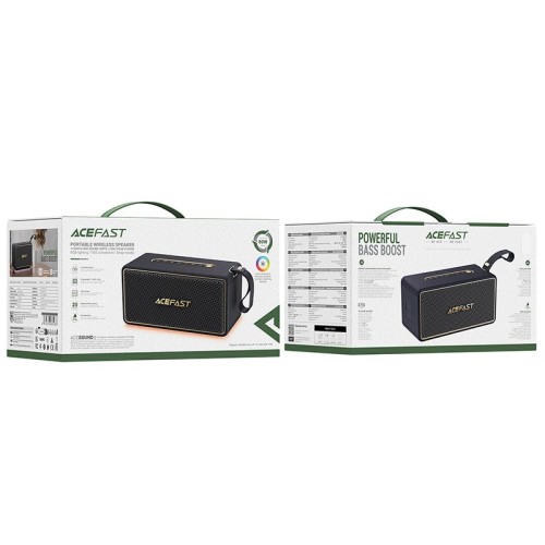 Акустика ACEFAST K3 Max portable wireless speaker  ipx6 |BT5.4/USBTF/AUX, TWS, 80W, DSP, 20h| black