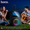 Акустика-караоке HOCO RGB outdoor karaoke BT speaker with dual microphone and display with 800p display DS71 |BT5.0, USB/AUX/TF, 60W, 3h, EQ| black