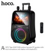 Акустика-караоке HOCO RGB outdoor karaoke BT speaker with dual microphone and display with 800p display DS71 |BT5.0, USB/AUX/TF, 60W, 3h, EQ| black