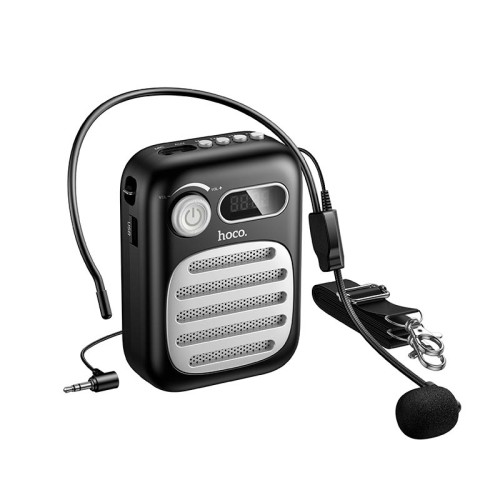 Акустика-диктофон HOCO L23 Lemony speaker with wired microphone |BT5.4, USB/TF/AUX| black