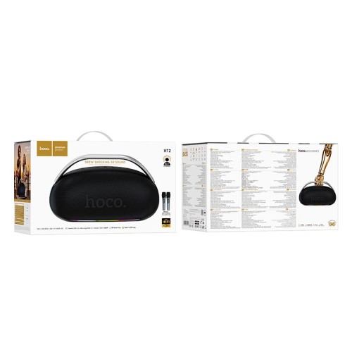 Акустика-караоке HOCO Melody portable BT speaker HT2 |BT5.4/USB/TF/AUX, TWS, DSP, 300W, 8h| black