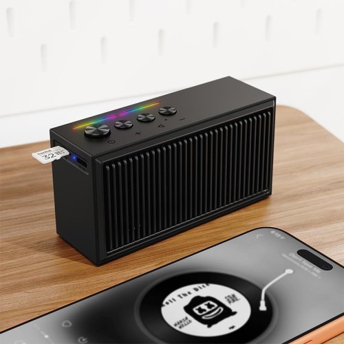 Акустика ACEFAST portable wireless speaker K9 Go IPX4 |BT6.0, TWS/TF, 10h| black