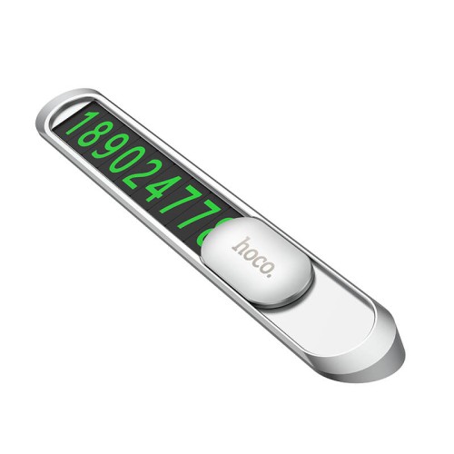 Візитка HOCO на панель автомобіля Promise metal hidden stop sign PH41 silver