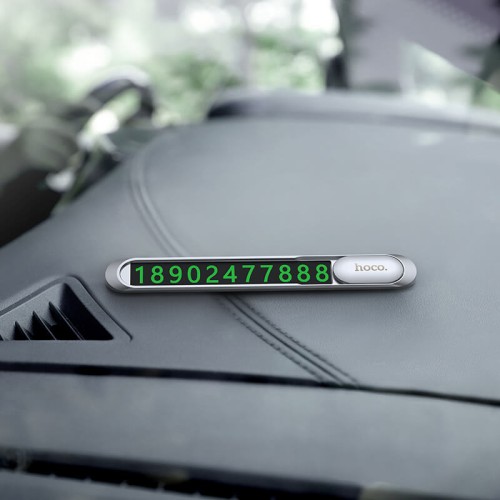 Візитка HOCO на панель автомобіля Promise metal hidden stop sign PH41 silver