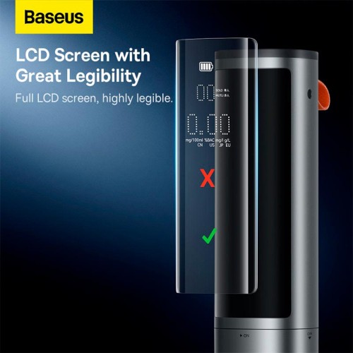 Алкотестер Baseus SafeJourney Pro Series Breathalyzer (CRCX060014) grey