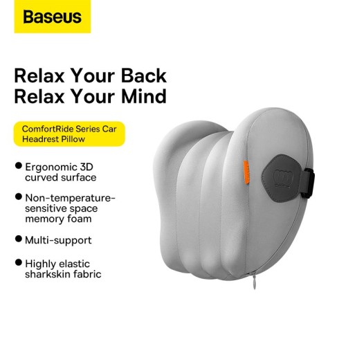 Підголівник Baseus ComfortRide Series Car Headrest Pillow grey