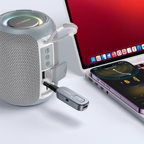 Bluetooth FM трансмиттер Borofone Clear way AUX BT audio receiver/transmitter BC51 grey