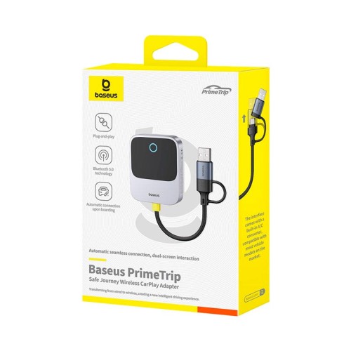 Адаптер BASEUS SafeJourney Series Wireless CarPlay Adapter (C10745100813-00) grey