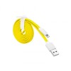 Кабель Lightning Hoco Waffle flat UPL18 |2.1A, 1.2m| yellow