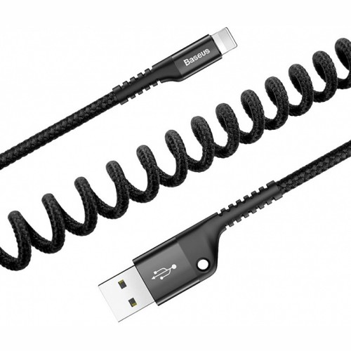 Кабель Baseus Lightning Fish eye Spring |3A. 1M| (CALSR-01) black