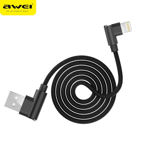 Кабель AWEI Lightning L Type CL-34 |1.5m, 2.4A| black