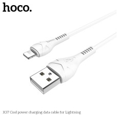 Кабель HOCO Lightning Cool Power X37 |1m, 2.4A| white