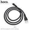 Кабель Hoco Lightning TPE Flat Noah X40 |1m, 2.4A| black