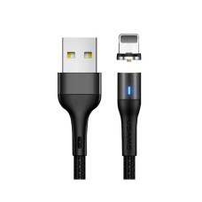 Кабель USAMS Lightning Aluminum Alloy магнитный US-SJ336 U29 |2m, 2.1A| black
