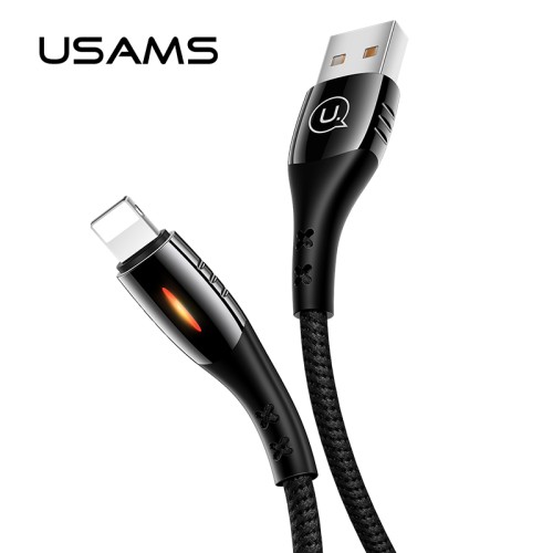 Кабель USAMS Lightning Smart Power-off  U-Tone series US-SJ345 |2m, 2A| black