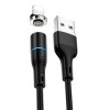 Кабель USAMS Lightning Aluminum Alloy магнитный US-SJ352 U32 |1m, 2.4A| black
