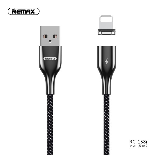 Кабель REMAX Магнітний Lightning Magnets Series RC-158i |1m, 3A| black