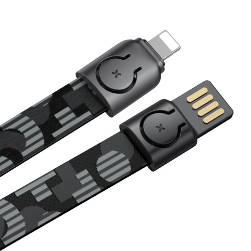 Кабель BASEUS Lightning Gold Collar lanyard |2.4A, 0.35m| black