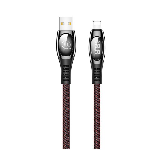 Кабель Usams Lightning Digital Display US-SJ368 U36 |1.2M, 2A| red