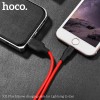 Кабель Hoco Lightning Silicone X21 Plus |2M, 2.4A| black-red