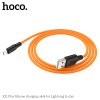 Кабель Hoco Lightning Silicone X21 Plus |2M, 2.4A| black-red