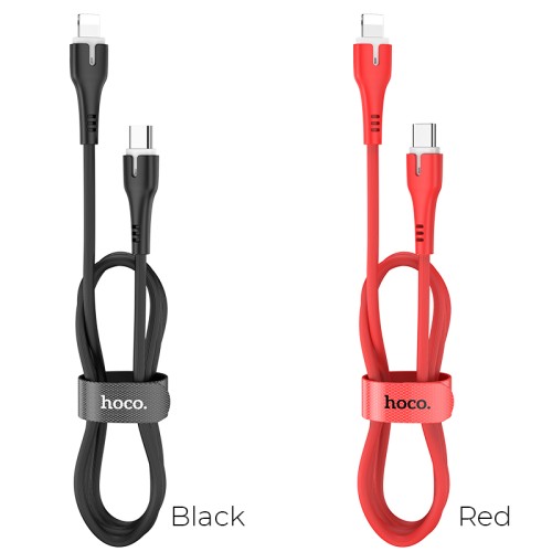 Кабель Hoco Type-C to Lightning with LED Surplus X45 |1m, 3A, PD/18W| black