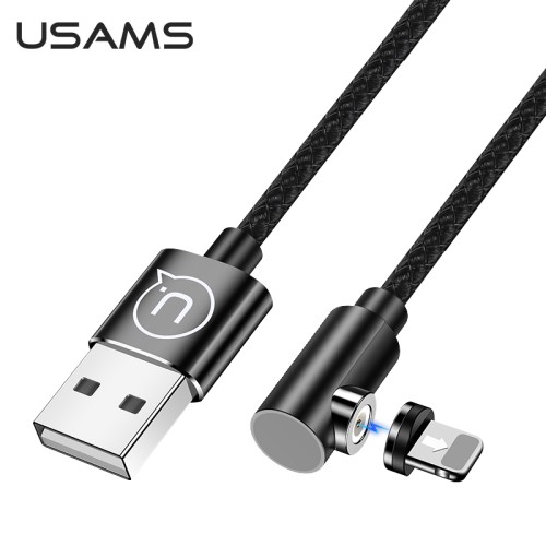 Кабель USAMS магнитный Lightning Right-angle Magnetic Charging Cable U54 US-SJ444 |1m, 2A| black