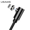 Кабель USAMS магнитный Lightning Right-angle Magnetic Charging Cable U54 US-SJ444 |1m, 2A| black