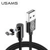 Кабель USAMS магнитный Lightning Right-angle Magnetic Charging Cable U54 US-SJ444 |1m, 2A| black