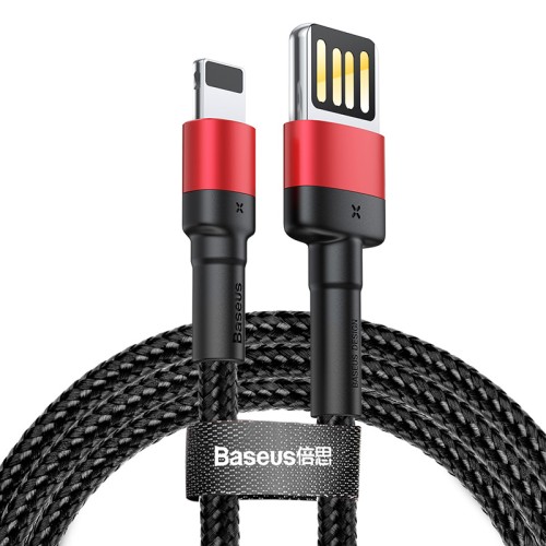Кабель BASEUS Lightning Cafule (special edition) |1m, 2.4A| (CALKLF-GG1) black-grey