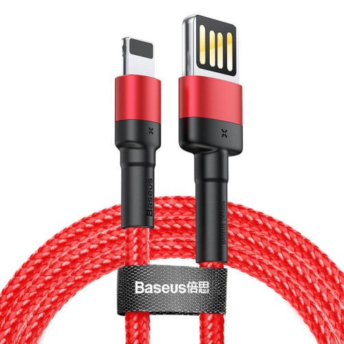 Кабель BASEUS Lightning Cafule (special edition) |1m, 2.4A| (CALKLF-GG1) black-grey