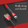 Кабель BASEUS Lightning Cafule (special edition) |1m, 2.4A| (CALKLF-GG1) black-grey