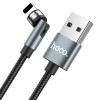 Кабель Hoco Магнітний Lightning Universal 360° Rotating magnetic charging cable U94 |1.2m, 2.4A| black