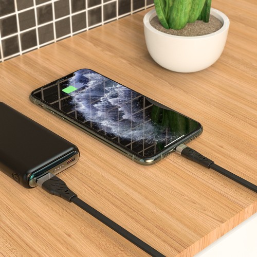 Кабель HOCO Lightning Angel silicone charging data cable X53 |1m, 2.4A| black