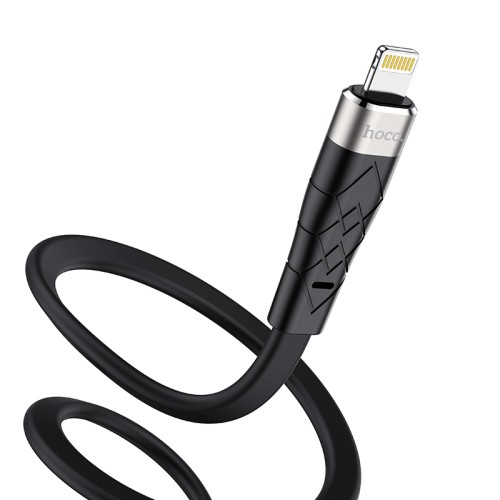 Кабель HOCO Lightning Angel silicone charging data cable X53 |1m, 2.4A| black