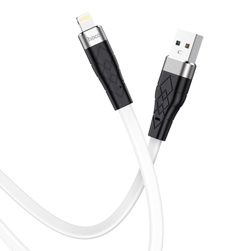 Кабель HOCO Lightning Angel silicone charging data cable X53 |1m, 2.4A| black