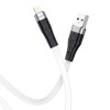 Кабель HOCO Lightning Angel silicone charging data cable X53 |1m, 2.4A| white