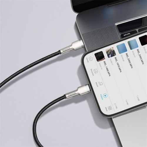 Кабель BASEUS Type-C to Lightning Cafule Series Metal Data Cable |1M, 20W, PD| (CATLJK-A05) white